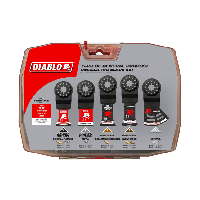 Diablo Starlock General Purpose Multi-Tool Blade Set 5 Piece in pack