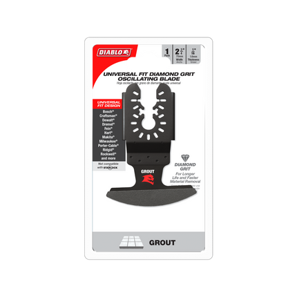 Diablo 70mm Universal Fit Diamond Grit Multi-Tool Blade for Grout in pack