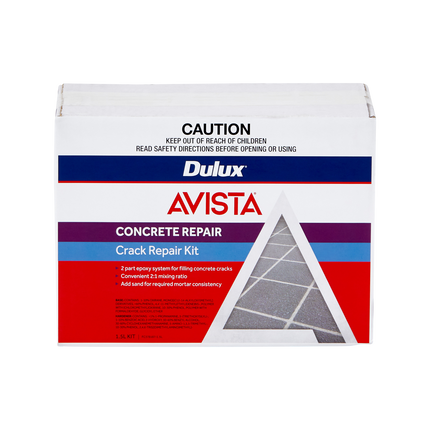Dulux Avista Epoxy Concrete Crack Repair Kit 1.5L Part A and Part B