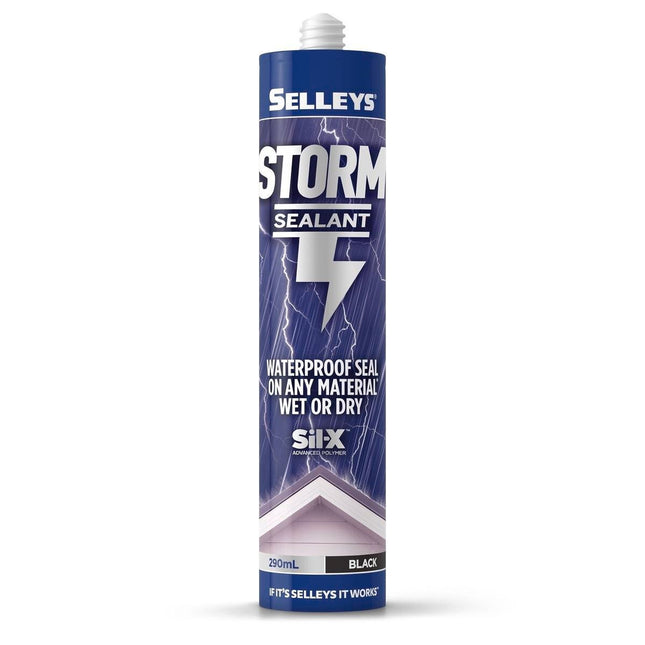 Selleys Storm Sealant [Black] Waterproof Any Material Wet or Dry Sil-X 290ml