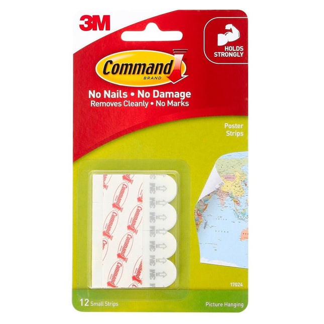 Packshot of Command White Poster Strips 12 Pack