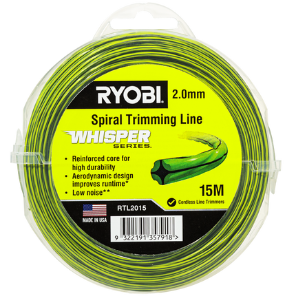 Packshot of Ryobi Whisper Series Trimming Line 2mm x 15m