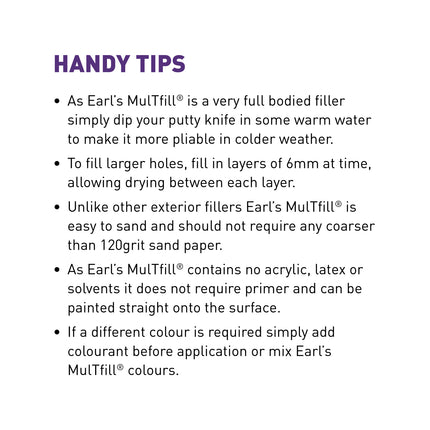 Earl's MulTfill Multi-Purpose Paintable Putty Interior & Exterior Filler (4)