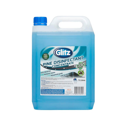 Packshot of Glitz Pine Disinfectant Commercial Grade Sanitiser 5L