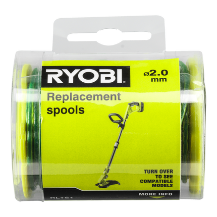 Packshot of Ryobi Whisper Series 2mm Trimmer Line 3 Pack