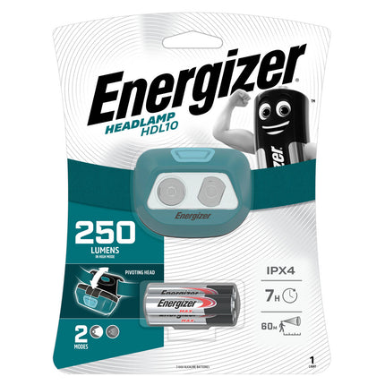 Energizer HDL10 250 lumen LED headtorch with adjustable head strap
