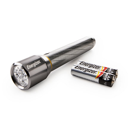 Energizer Vision HD Metal LED Torch 400 Lumen 2AA in silver