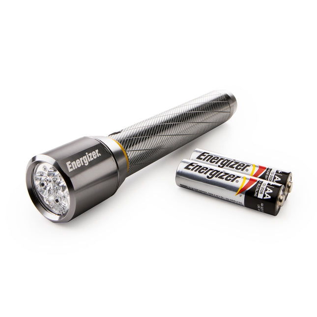 Energizer Vision HD Metal LED Torch 400 Lumen 2AA in silver