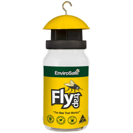 Envirosafe Fly Trap 750ml yellow outdoor fly trap with Eco-Bait
