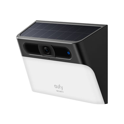 Eufy Solar Wall Light Cam S120 outdoor security camera with integrated wall light and solar panel