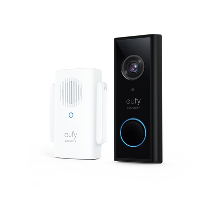 Eufy black battery video doorbell with Wi-Fi mini repeater chime (4)