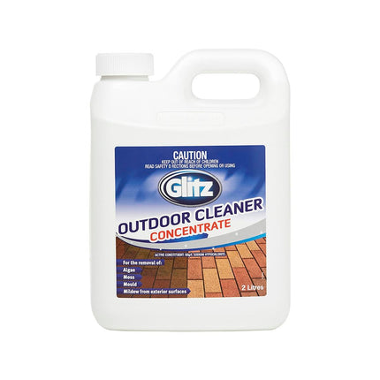 Packshot of Glitz Outdoor Cleaner Concentrate Patio and Wall Wash 2L