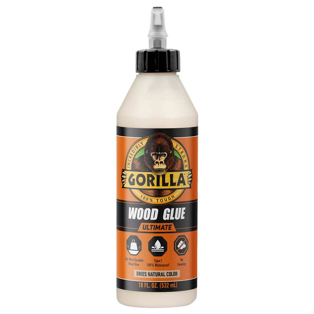 Packshot of Gorilla Ultimate Strong Wood Glue 532 mL