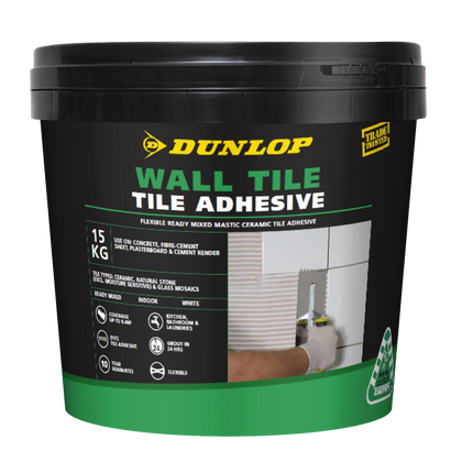 Packshot of Dunlop Wall Tile Adhesive 15kg
