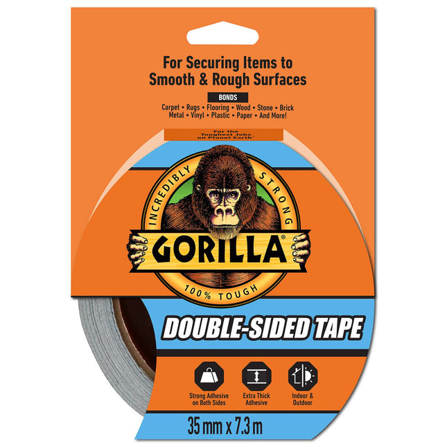Packshot of Gorilla Double Sided Tape Mount and Bond Instantly 7.3m