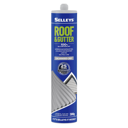 Selleys Roof & Gutter Silicone Sealant UV & Weather Resistant 310g