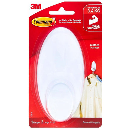 Packshot of Command White Adhesive Clothes Hanger 1 Pack