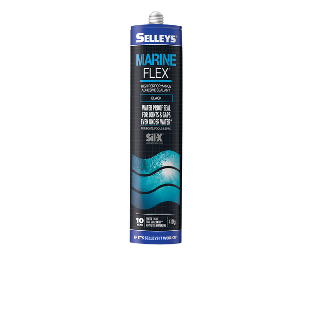 Selleys Black Marine Flex For Boats Pools and Spas Water Proof Sealant Sil-X