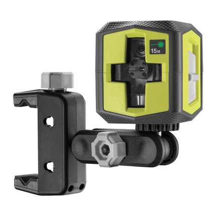 Packshot of Ryobi Green Cross Line Laser 15m for Large Area Layout