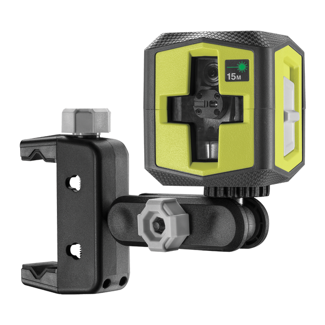 Packshot of Ryobi Green Cross Line Laser 15m for Large Area Layout