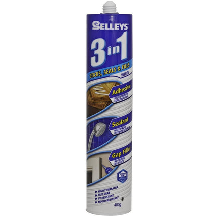 Selleys 3-in-1 Adhesive, Sealant & Gap Filler – All-in-One Solution for DIY & Professional Use