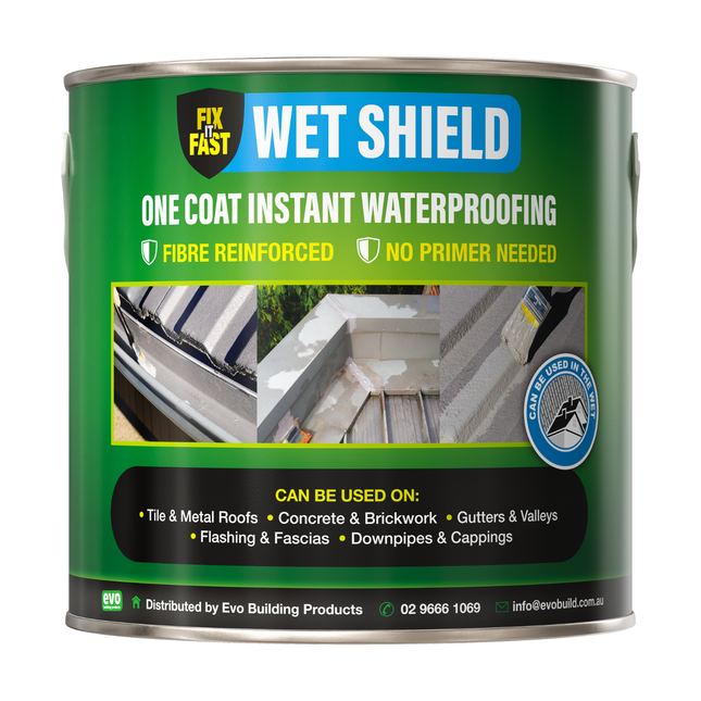 Fastfix Wet Shield One Coat Instant Waterproofing 2.5kg grey tin