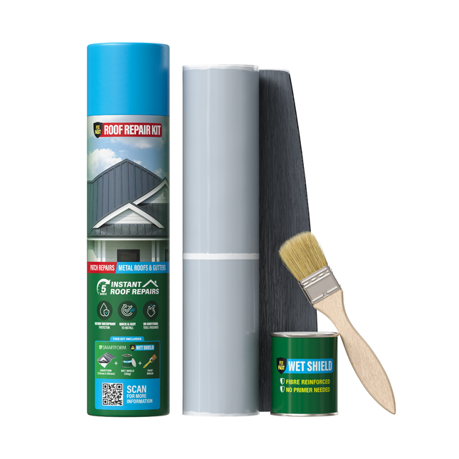 Fix-It-Fast Roof Repair Kit for Metal Roofs & Gutters 300mm x 300mm (Smartform Patch + 125g Wet Shield) (2)