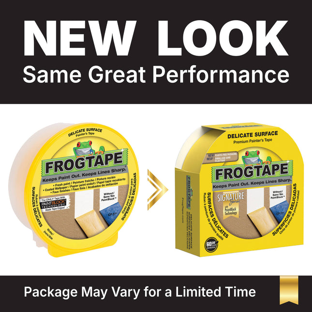 FrogTape Delicate Surface Painter's Tape 24mm x 55m (Yellow) (2)