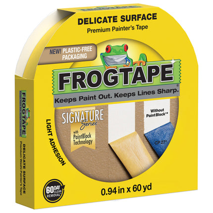 FrogTape Delicate Surface Painter's Tape yellow roll, 24mm x 55m