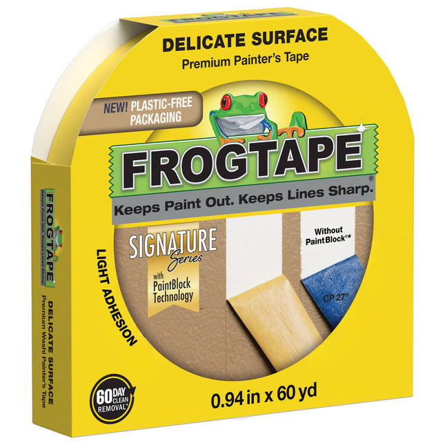 FrogTape Delicate Surface Painter's Tape yellow roll, 24mm x 55m