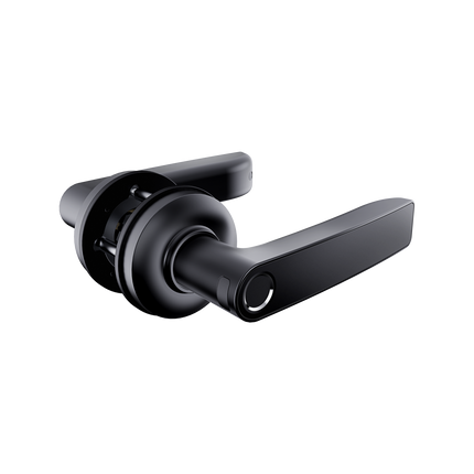 Gainsborough Liberty Smart Lever Lock in Matte Black with fingerprint sensor