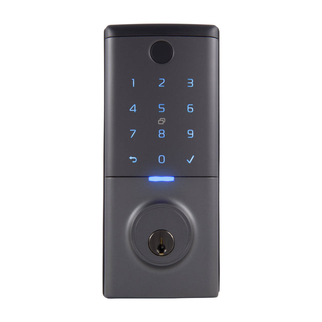 Gainsborough Mode Smart Deadbolt in Graphite with backlit keypad