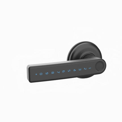 Gainsborough Mode Smart Lever Lock in Graphite finish with keypad and fingerprint sensor