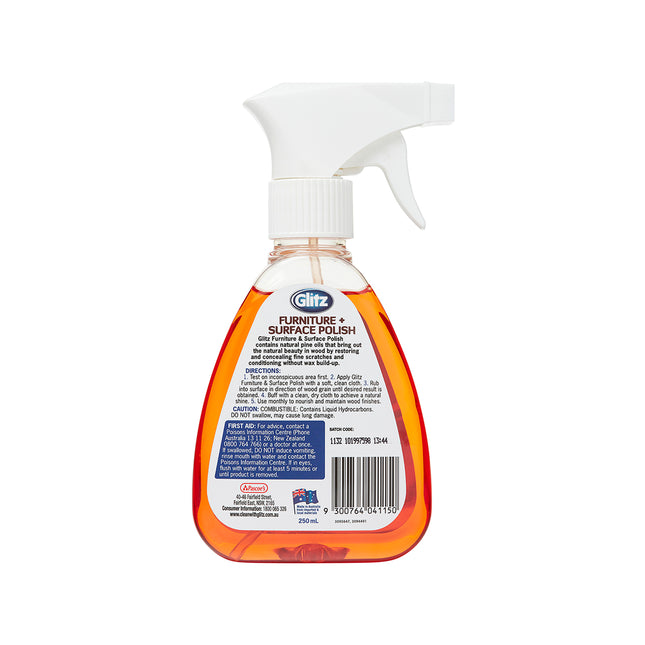 Glitz Furniture Polish Deep Wood Shine Formula 250ml (2)