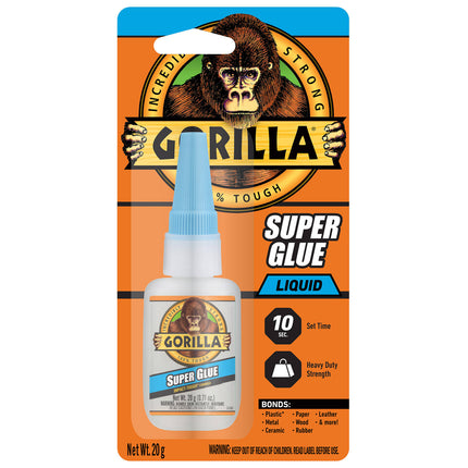 Gorilla Super Glue 20g bottle on front-of-pack card