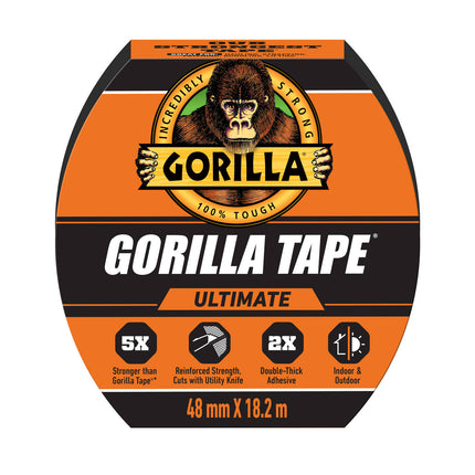 Gorilla Ultimate Tape black 48mm x 18.2m roll