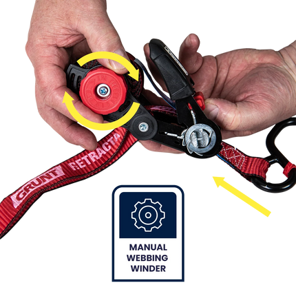 Grunt 25mm x 3.5m Manual Retractable Tie Down Ratchet 2 pack (3)