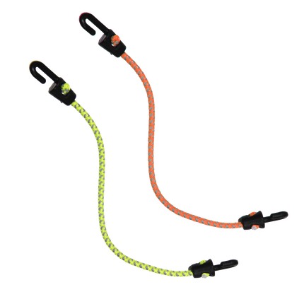 Grunt Mini Reflecta Flat Bungee Strap 4 pack with fluoro fabric and reflective tape (2)