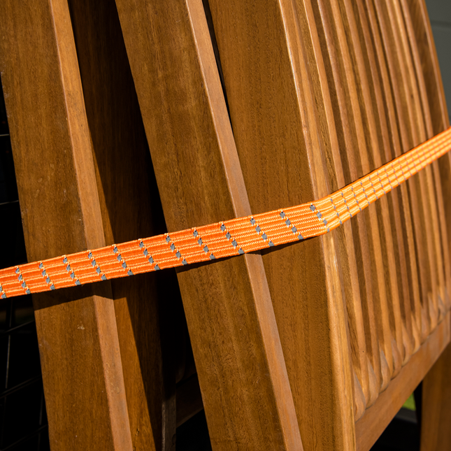 Grunt 80cm Reflecta Flat Bungee Strap in fluoro fabric with reflective stripe (2)