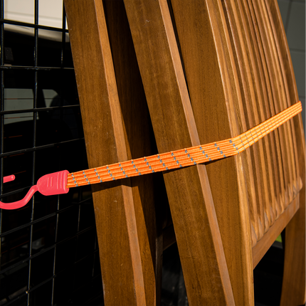 Grunt 80cm Reflecta Flat Bungee Strap in fluoro fabric with reflective stripe (3)