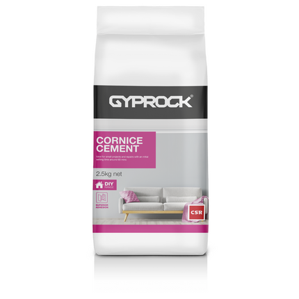 Gyprock DIY Cornice Cement 2.5kg bag front of pack