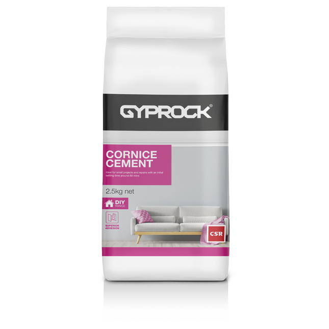 Gyprock DIY Cornice Cement 2.5kg bag front of pack