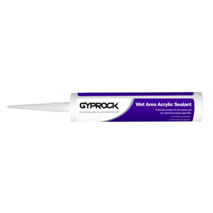 Gyprock Wet Area Acrylic Sealant 450g white tube