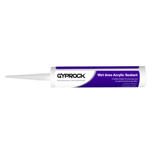 Gyprock Wet Area Acrylic Sealant 450g white tube