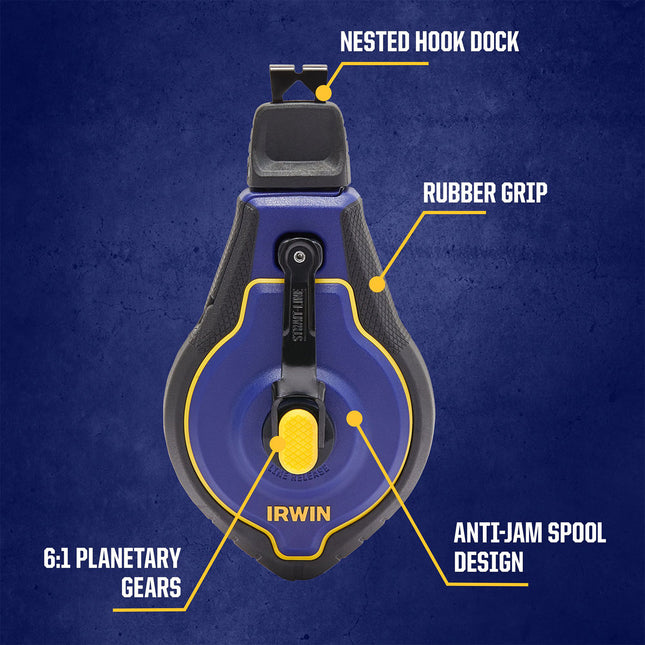 Irwin Strait-Line Speedline Pro Chalk Reel with 30m line (2)
