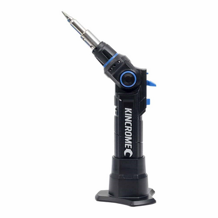 Kincrome 4-in-1 Indexing Head Soldering Iron Kit with butane iron, tips and accessories in blue metal case