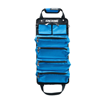Kincrome Medium 6 Zipper Tool Roll in heavy-duty 1680D polyester with zippered pouches and carry handle
