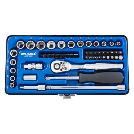 Kincrome 50 piece 1/4 inch drive metric and imperial socket set K28051 in its carry case (2)