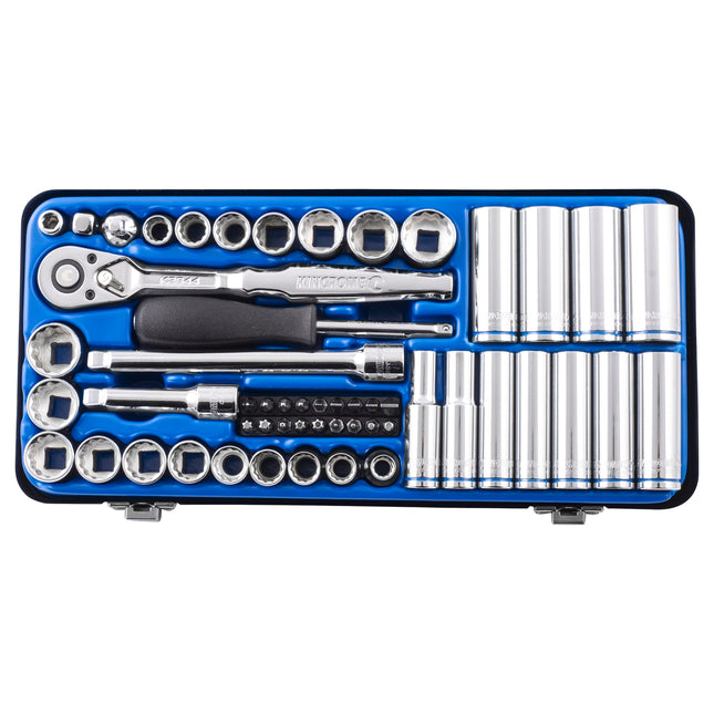 Kincrome 54 piece 3/8 inch drive metric and imperial socket set in blue tin (2)