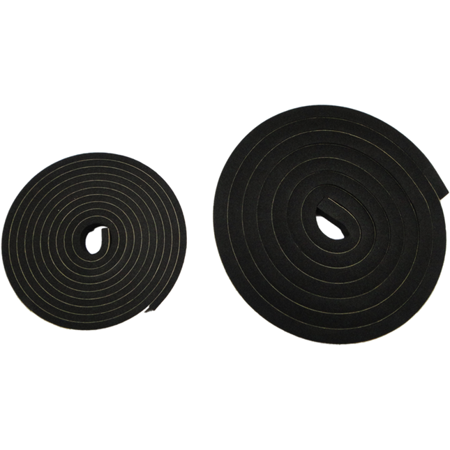 Kinetic Sink Sealing Tape assorted size 4 pack of black foam rolls